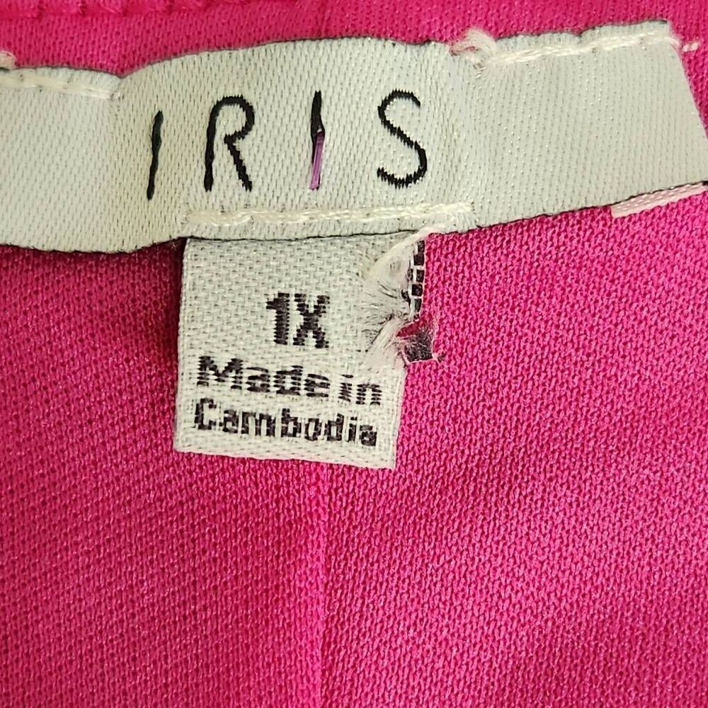 Iris Y2K Mini Bodycon Dress hot pink Gwen Stefani Alphabet All over Print 1X - Picture 7 of 9